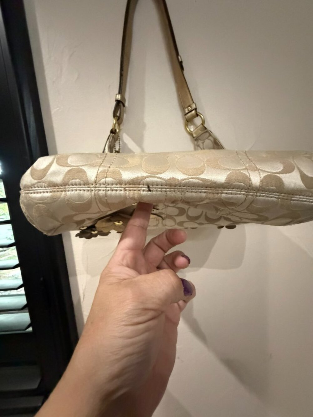 Coach Tea Rose Signature Jacquard Shoulder Bag - Picture 8 of 15